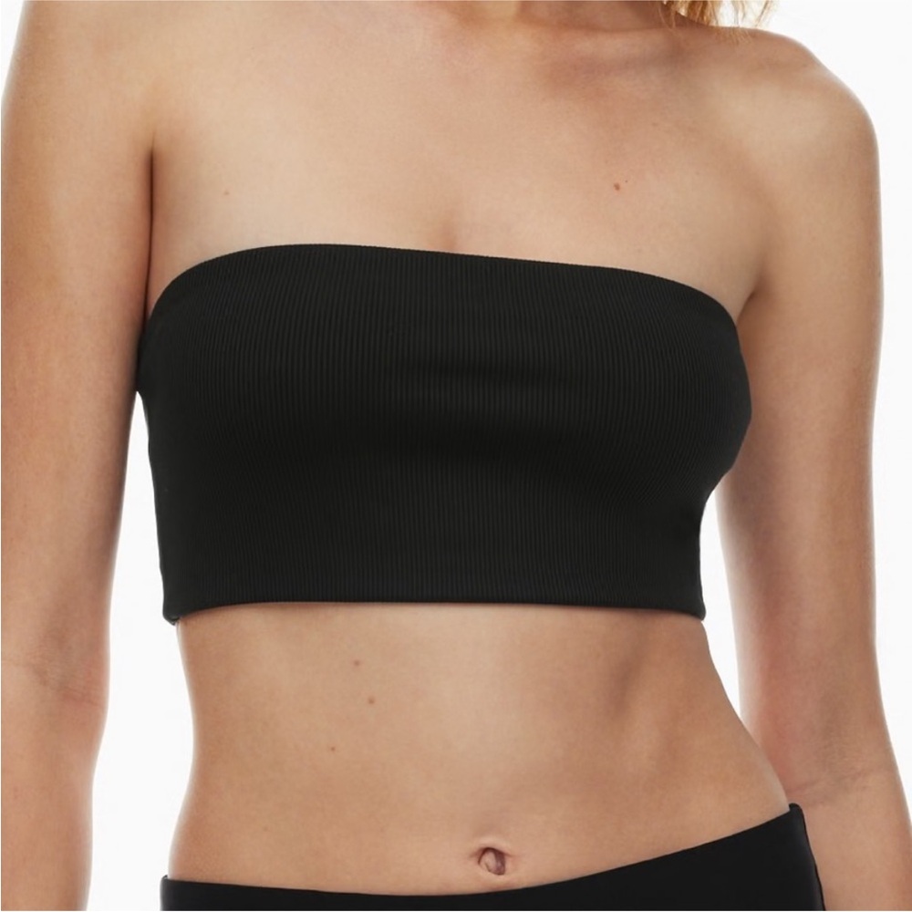 NWOT Sunday Best Aritzia Ribbed Black Bandeau Size Medium